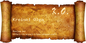 Kreisel Olga névjegykártya