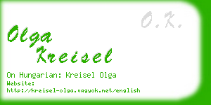 olga kreisel business card